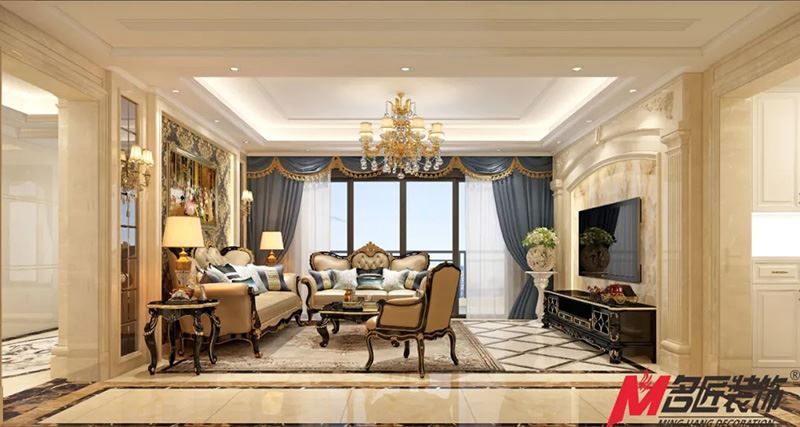 秦皇岛室内装修星星凯旋国际170平米平层-奢华欧式设计邂逅浪漫情调的理想家